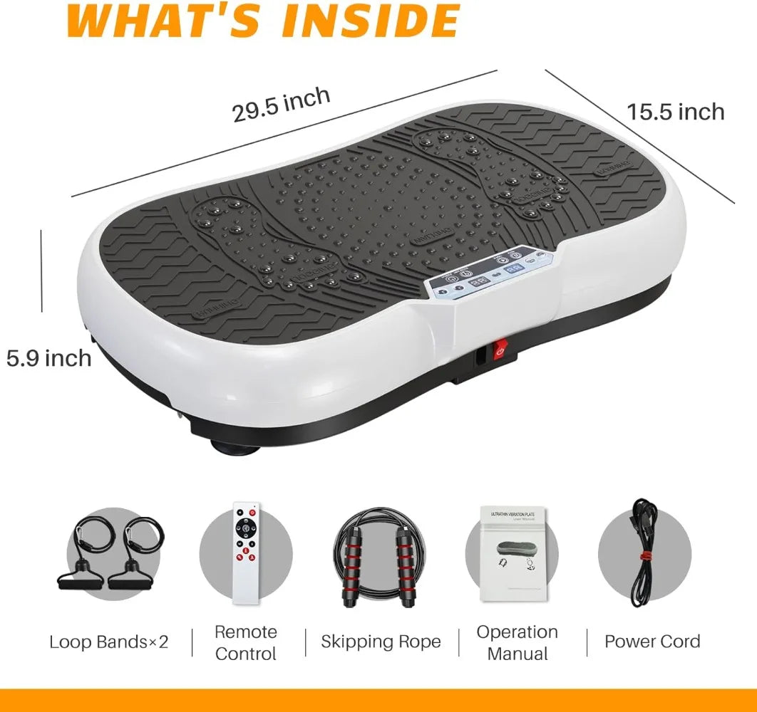 Vibration Plate Exercise Machine 10 Modes Whole Body Workout Vibration Fitness Platform