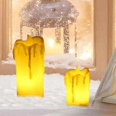 Candles Flameless Bedside Light For Bedroom Set Of 3 Realistic LED Candles Battery Operated Candles For Wedding Decorations