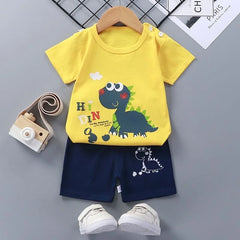 Fashion Kids Clothes Boys Girls Sets Top Shorts