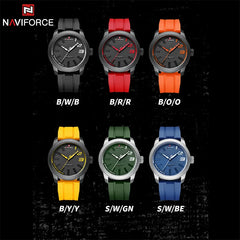 NAVIFORCE Top Luxury Brand Quartz Watch Men Silicone Strap Military Watches