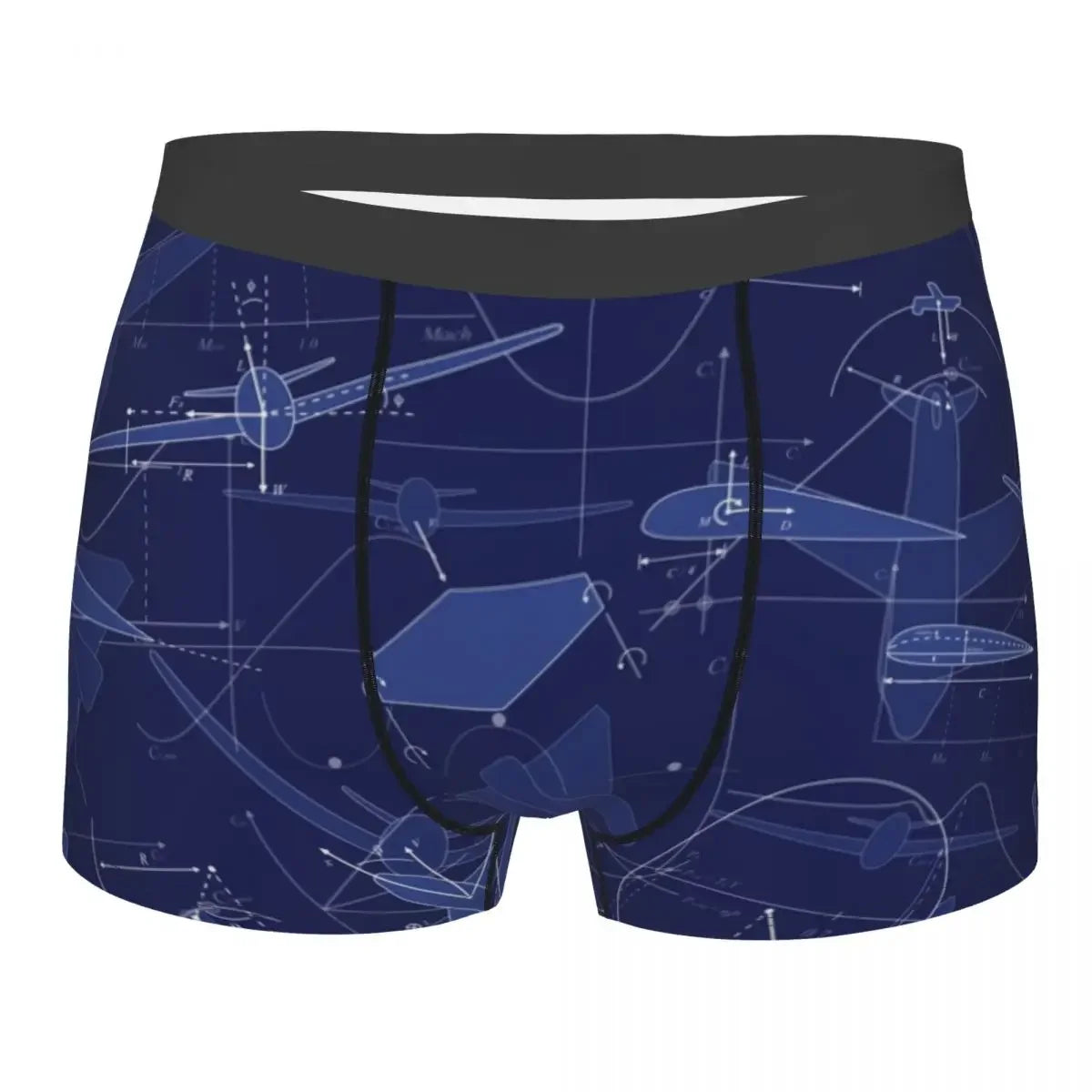 Airplane Flight Routes Captain Stripes Boxer Shorts  Aviation Aviator Pilot Underwear Panties Briefs Breathable Underpants