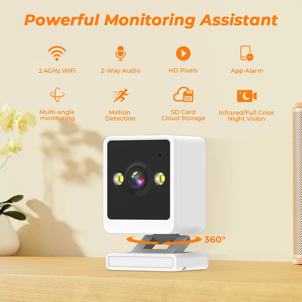 BESDER 2MP IP WiFi Camera Wireless Baby Monitor AI Tracking 1080P Surveillance Camera