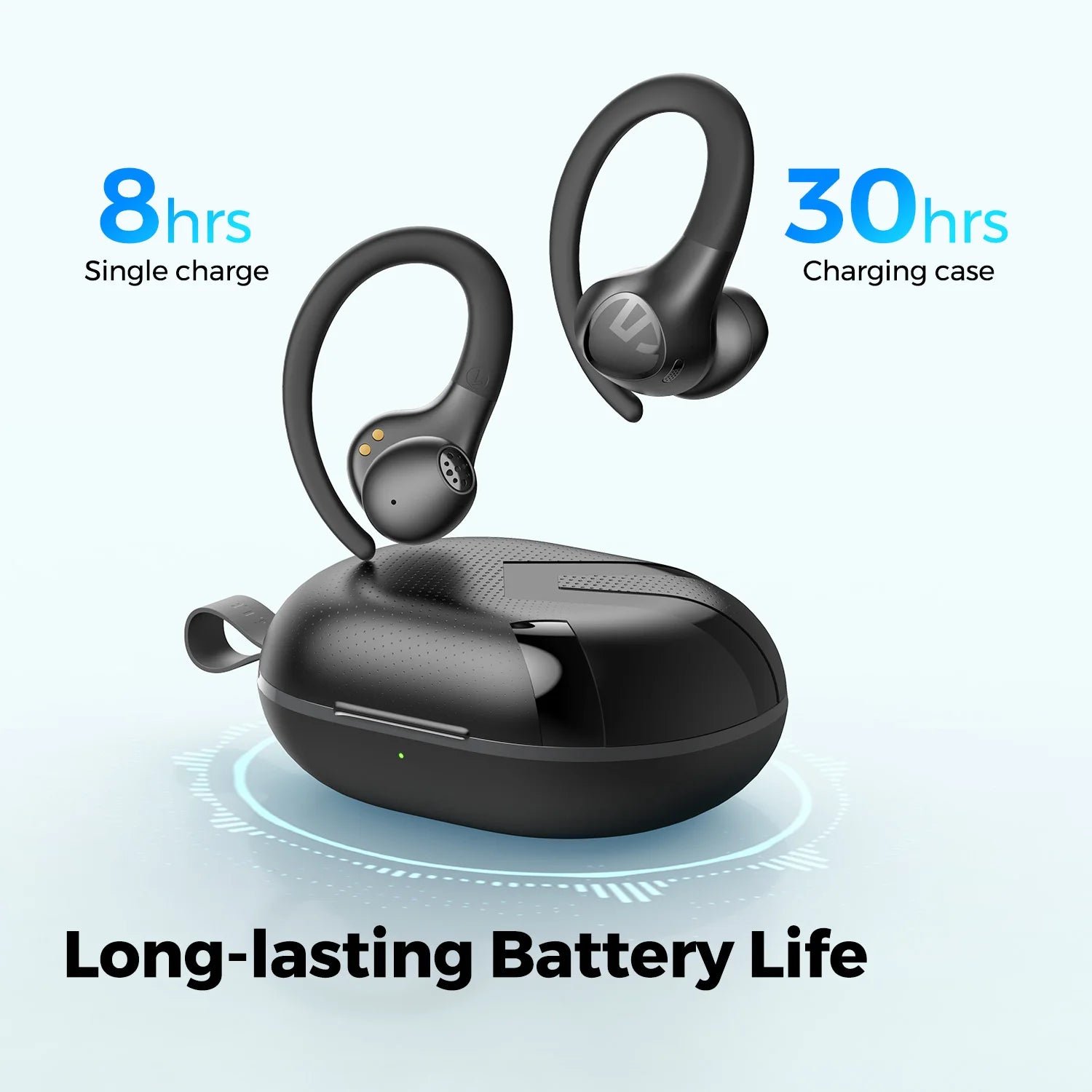 SoundPEATS Wings 2  Bluetooth 5.3 Wireless Earbuds Waterproof Sports Over-Ear Hooks