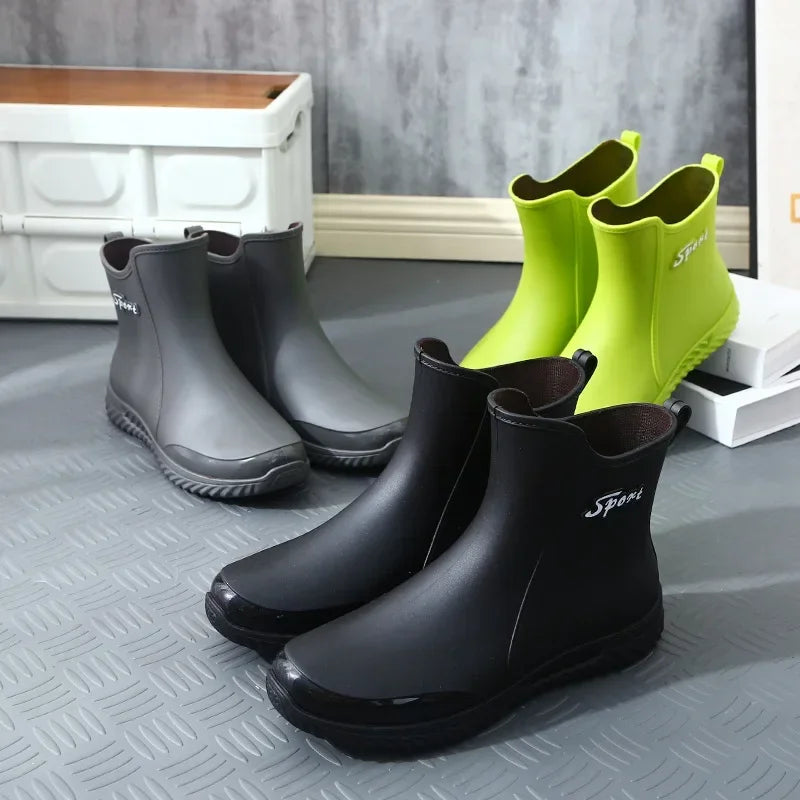 Rain Boots For men Short boots kitchen non-slip shoes