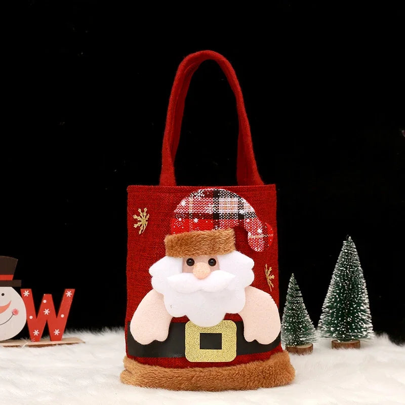 Christmas Tote Bag Snowman Bear Candy Bag