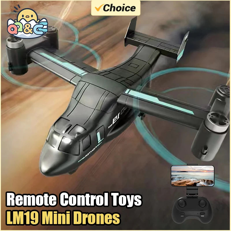 LM19 RC Mini Drones Remote Control Plane UAV Land Air Mode Aircraft Radio Controlled Aircraft Children Toys