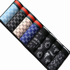 8Pcs/Men's Panties Modal Boxers Shorts Male Underwear Sexy Breathable Man Printed Underpants Calzoncillos Briefs Larger Size