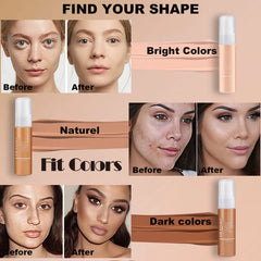 Face Liquid Foundation Full Coverage Makeup Base Cream Cosmetics for Women