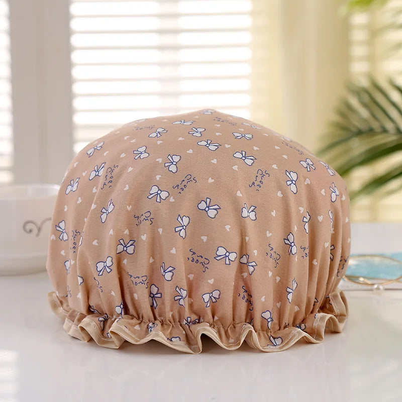 Waterproof Bath Hat Bathroom Shower Hair Cover Women Supplies Shower Cap