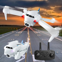 Remote Control Aerial Passenger Aircraft Drone 4K Dual Camera Folding Mini RC Plane Quadcopter Helicopter