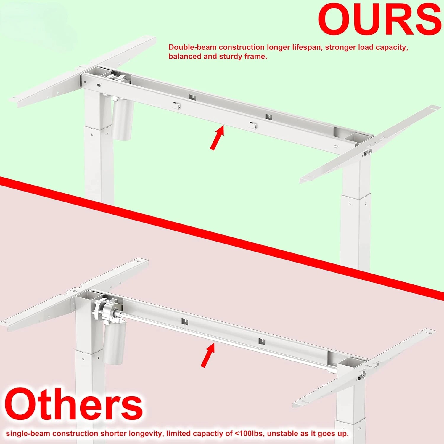 55-Inch Large Electric Height Adjustable L-Shaped Standing Desk with Right Facing Corner, Oak