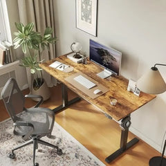 Electric Height Adjustable Desk 55 x 24 Inches Sit Stand Work Office Ergonomic Computer Table