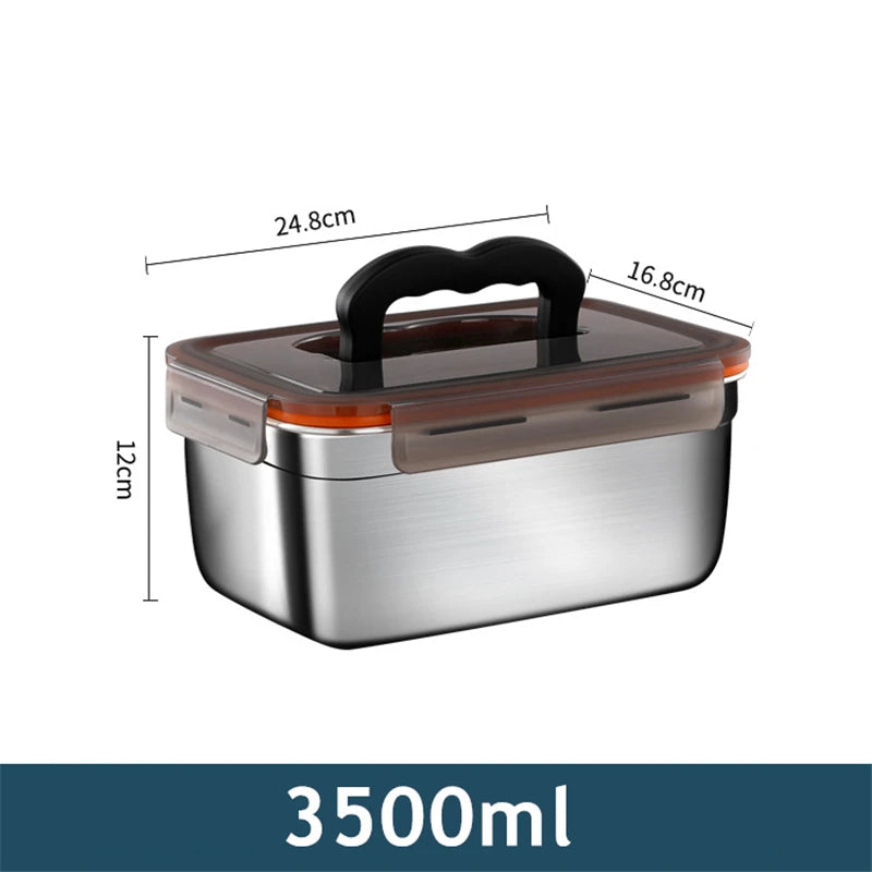 Stainless Steel Kitchen Fresh-Keeping Box Bento Lunch Box Portable Sealed Food Storage Containers