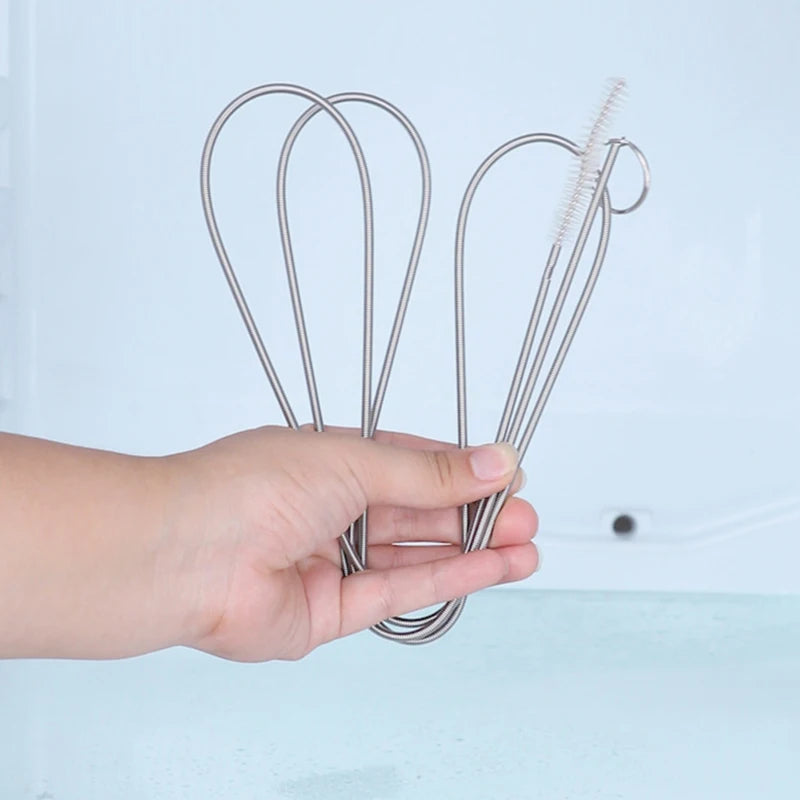 Clean Refrigerators Spiral Cleaning Brush for Stainless Steel Pipes