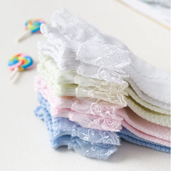 Girls Lace Ruffle Princess Mesh Socks