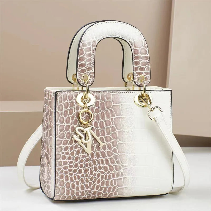 New Designer Crocodile Leather Women Shoulder Bag