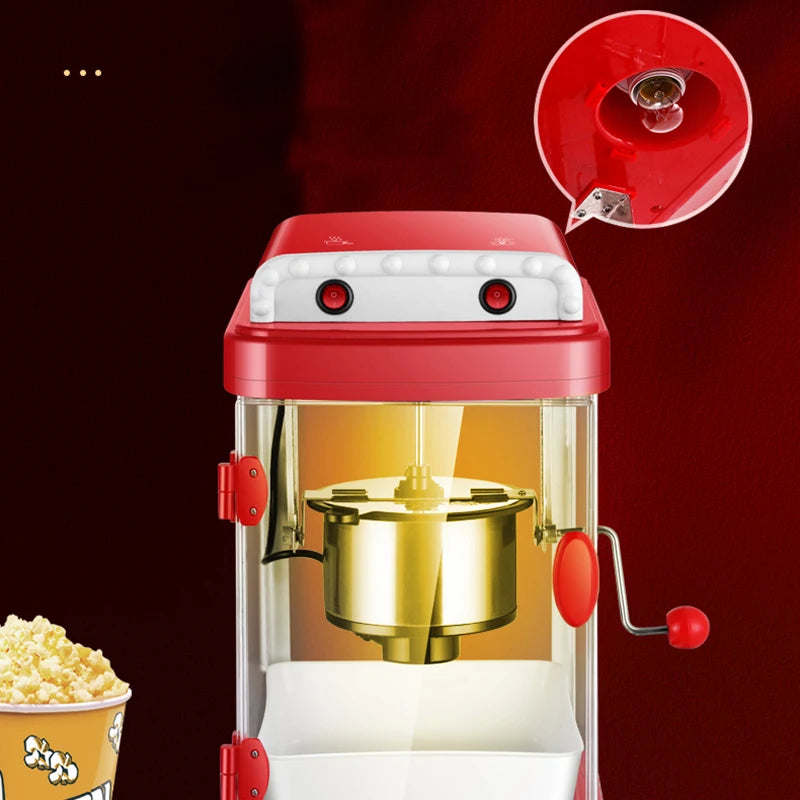 Popcorn Maker Automatic Hot Air Oil Popped Corn Popper