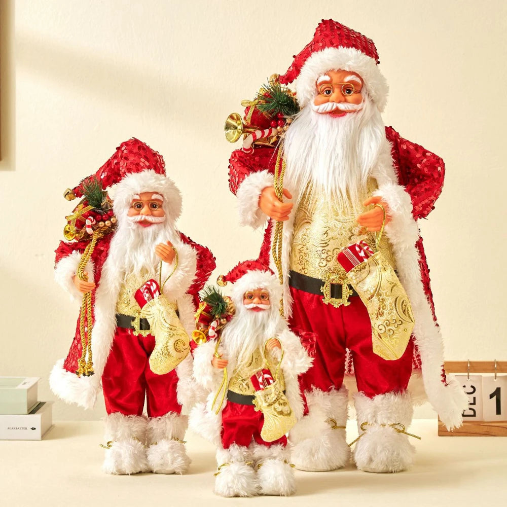 Big Santa Claus Doll 60cm Christmas Decorations New Year Home Room Decoration 2023 Christmas Tree Ornaments Kids Gift Navidad