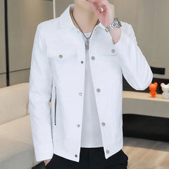 Coat spring thin ins fashion brand new men's personality tooling shirt men's fashion casual plankton handsome slim jacket