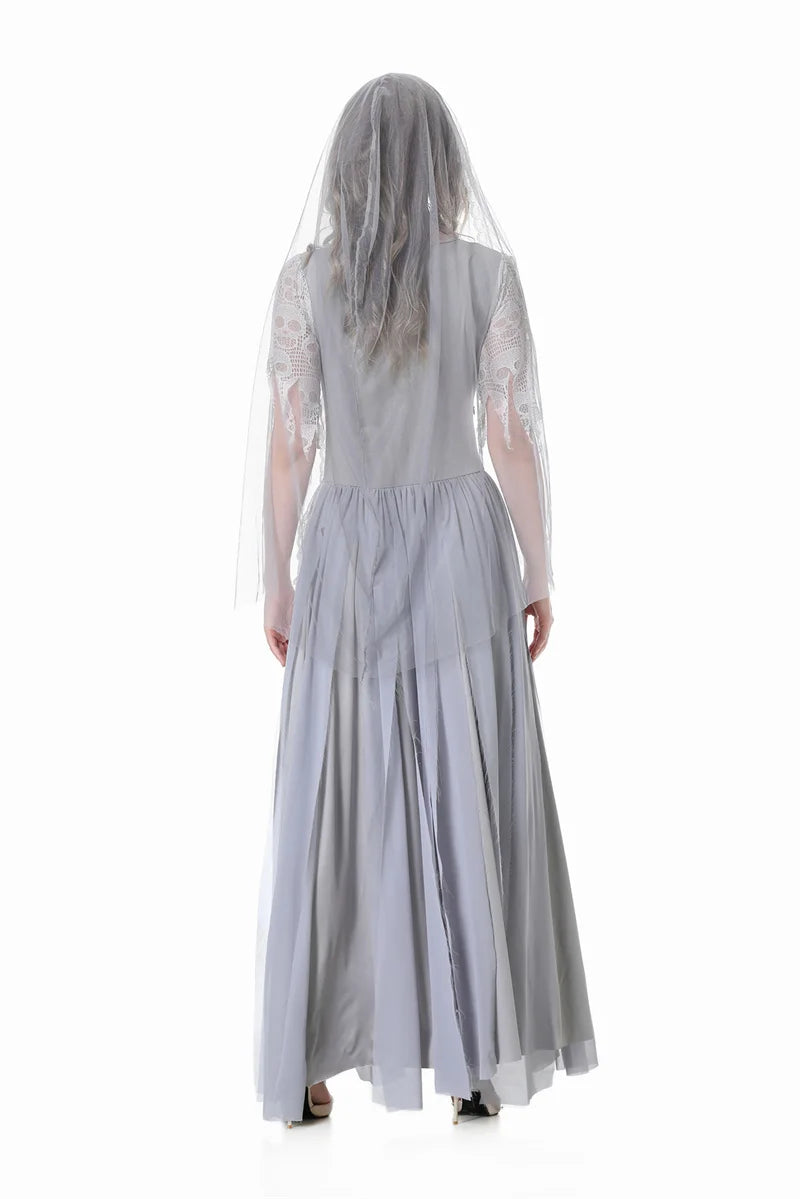 Adult Scary Ghosts Bride Costume Women Zombie Vampire Cosplay Outfit