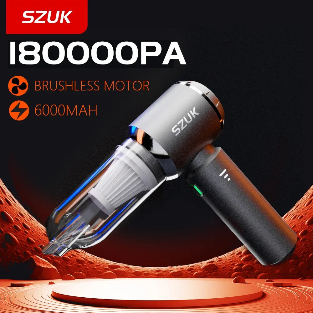 SZUK 180000PA Mini Car Vacuum Cleaner Powerful Cleaning Machine