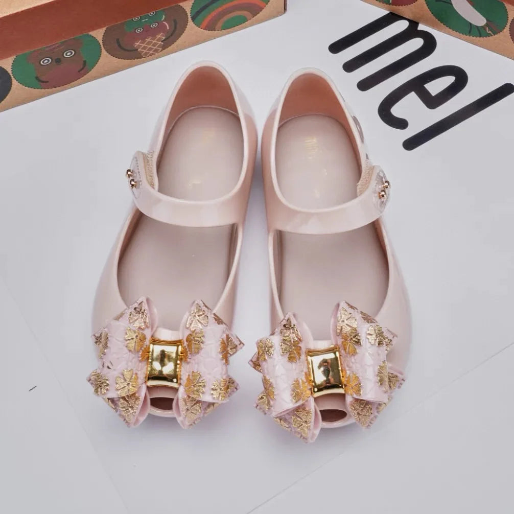 Mini Melissa Summer New Children Shoes Girls Princess Shoes Glitter Children Baby Dance Shoes Casual Toddler Girl Sandals