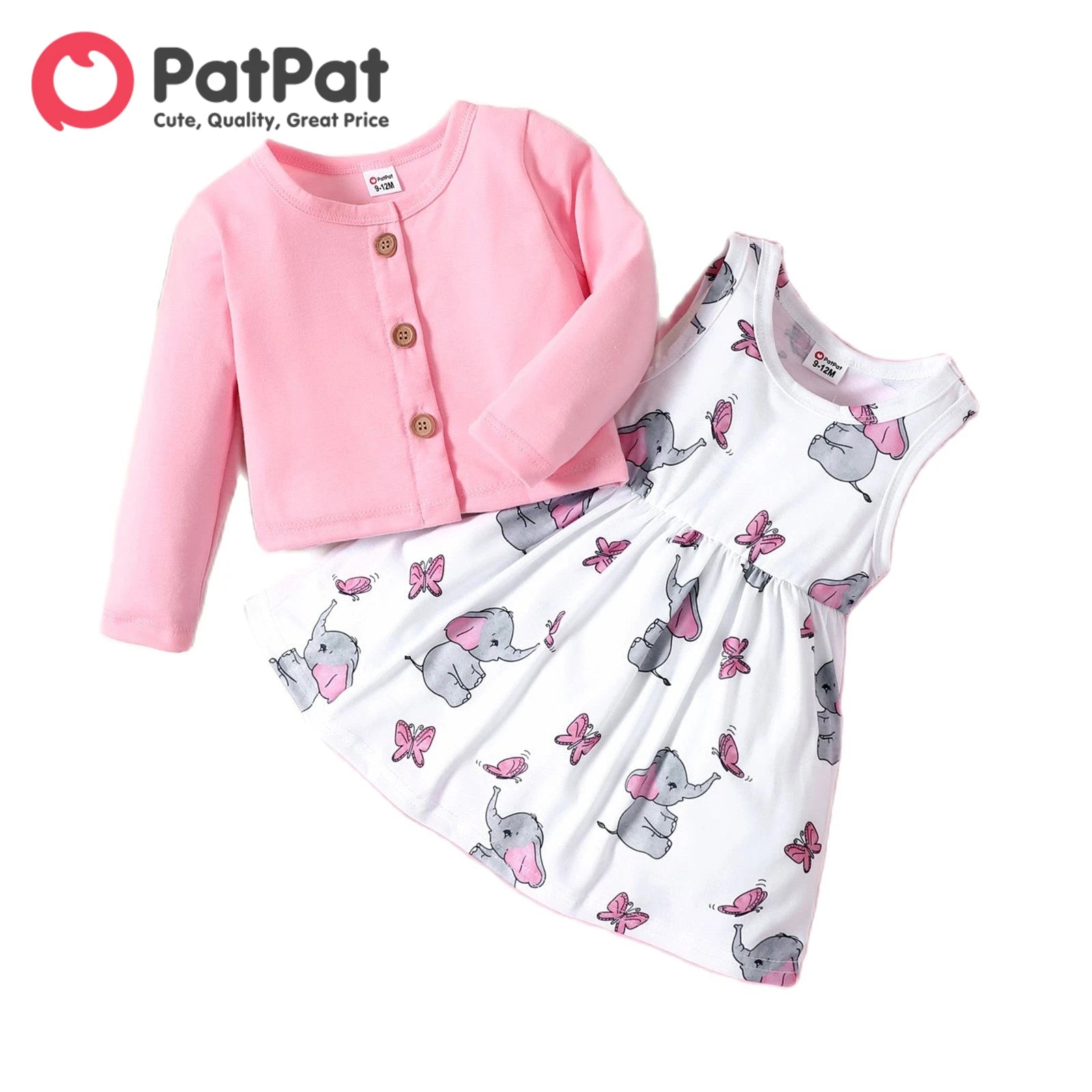 PatPat Dress Baby Girl Clothes New Born Infant Party Dresses