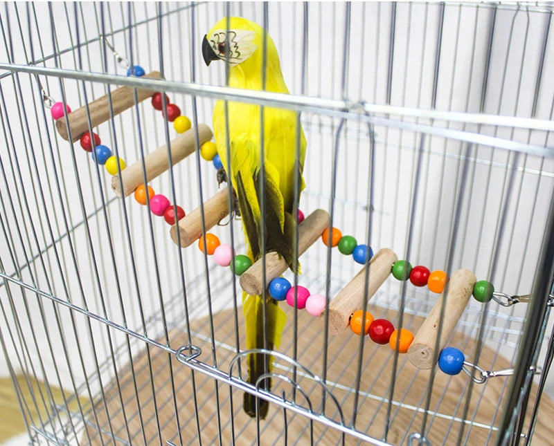 Bird Parrot Toys Colorful Hanging Cage