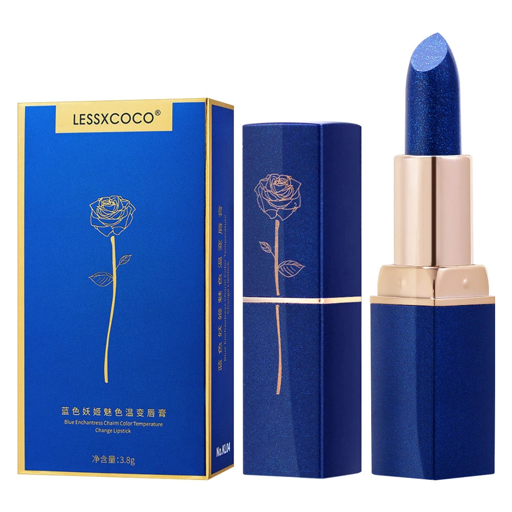 Blue Rose Lipstick Makeup Temperature Color Changing Lipstick