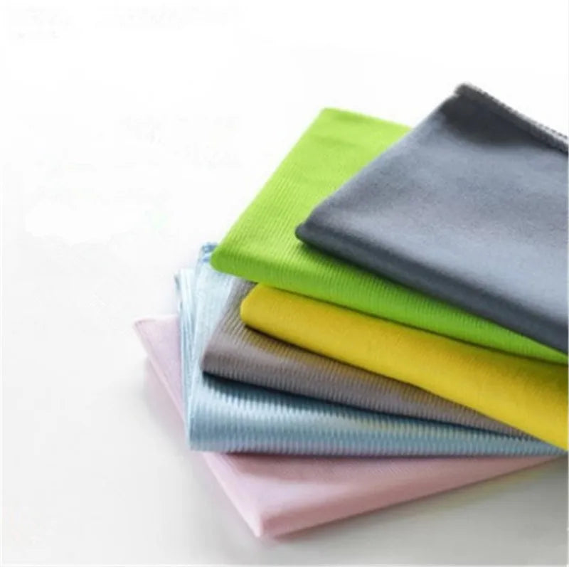 1Pc Microfiber Glass Mirror Cleaning Cloth