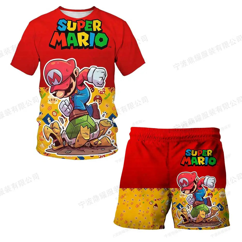 Summer New T-shirts Boys Sonics T-shirt Shorts 2 Pcs Sets Kids Boys Anime T Shirt Summer Children Baby Clothes Sets