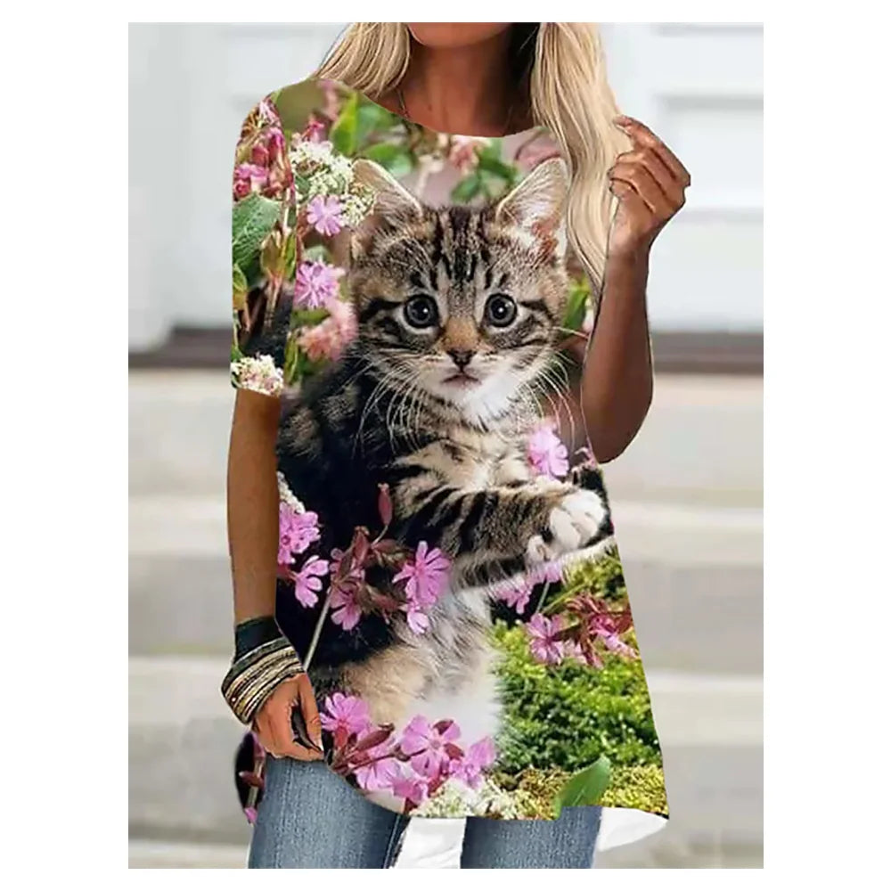 O-Neck Clothing Short Sleeves Ladies Shirts Tees