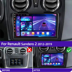 Android 12 Car Radio Multimedia Video Player for Renault Logan 2 Sandero 2 2012 - 2019 2 Din GPS Navigation Stereo DVD carplay