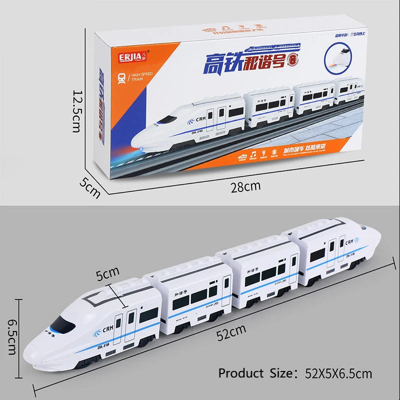 Harmony Railcar Simulation High-speed Railway Train Toys for Boys Electric Sound Light Train