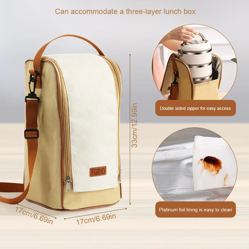 Stainless Steel Vacuum Thermal Lunch Box Insulated Lunch Bag Food Warmer Soup Cup Thermos Containers Lunch Box for Kids Tupper