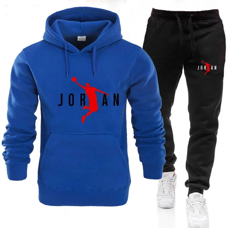 Winter Men's Tracksuit Hoodie Pants 2Pcs Sets Suit Leisure Sweatshirts Sweatpants Fashion Trends Brand Clothing