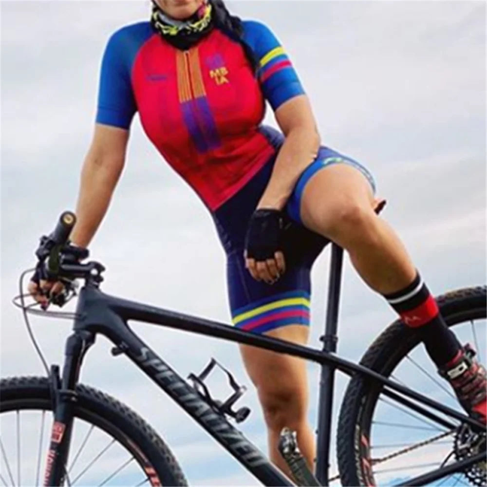 Frenesi Women's Cycling Jersey Set Bicycle Shirts Mujer Shorts Two Pieces Sets Road MTB Clothing Ciclismo Maillot Summer Wear