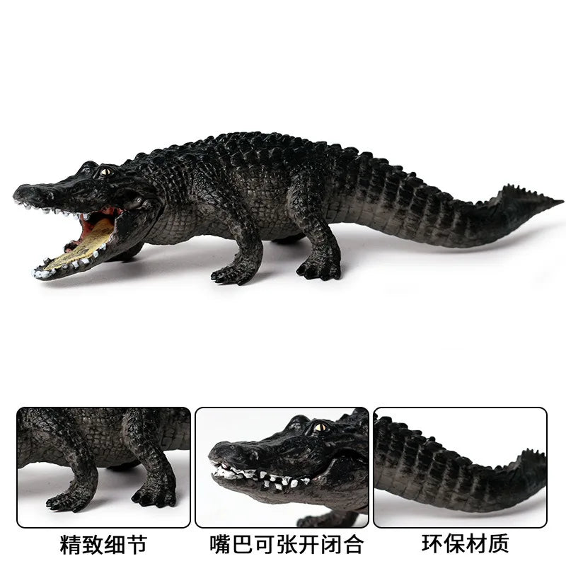 18.5*5.5*4CM New Styles solid simulation wild animal crocodile model toy nile alligator alligator amphibians