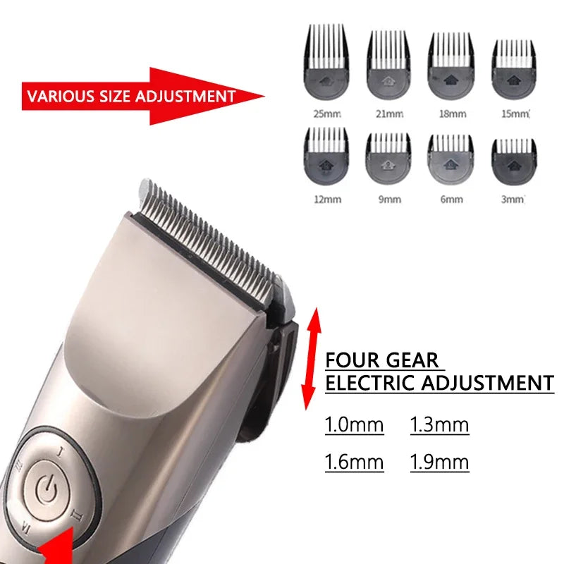 Professional Hair Trimmer Wireless Rechargeable Men's Hair Clipper