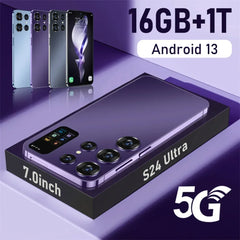 S24 Ultra Smartphone Original 5G 7.0in HD 16G+1TB Cell Phone Dual SIM Mobile Phones 7000mAh Cellphones Unlocked Android