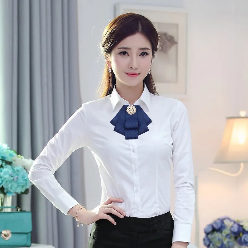 Pearl Rhinestone Bow Tie Women's Men's Bank Suit Shirt Clothing Accessories Collar Flower Luxury Handmade Jewelry Gift for Women