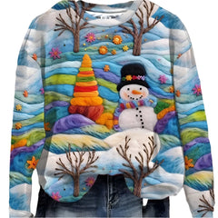 Christmas Autumn And Winter New Element Hoodies Style Printing Sweater Women's 3D Printing Fashion Tops Teen Girls Clothing