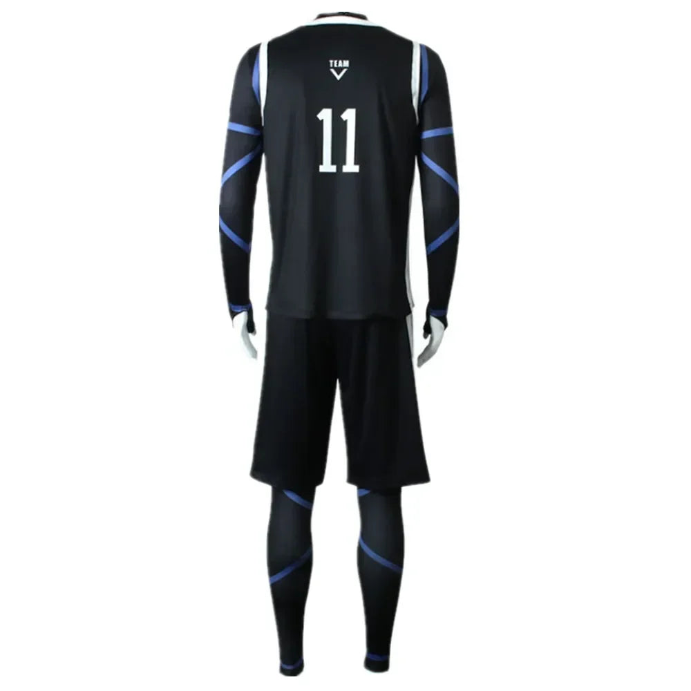 Anime Nagi Seishiro Cosplay Costume White Black Jersey Football Jumpsuit Bodysuit Halloween Carnival Party Clothes