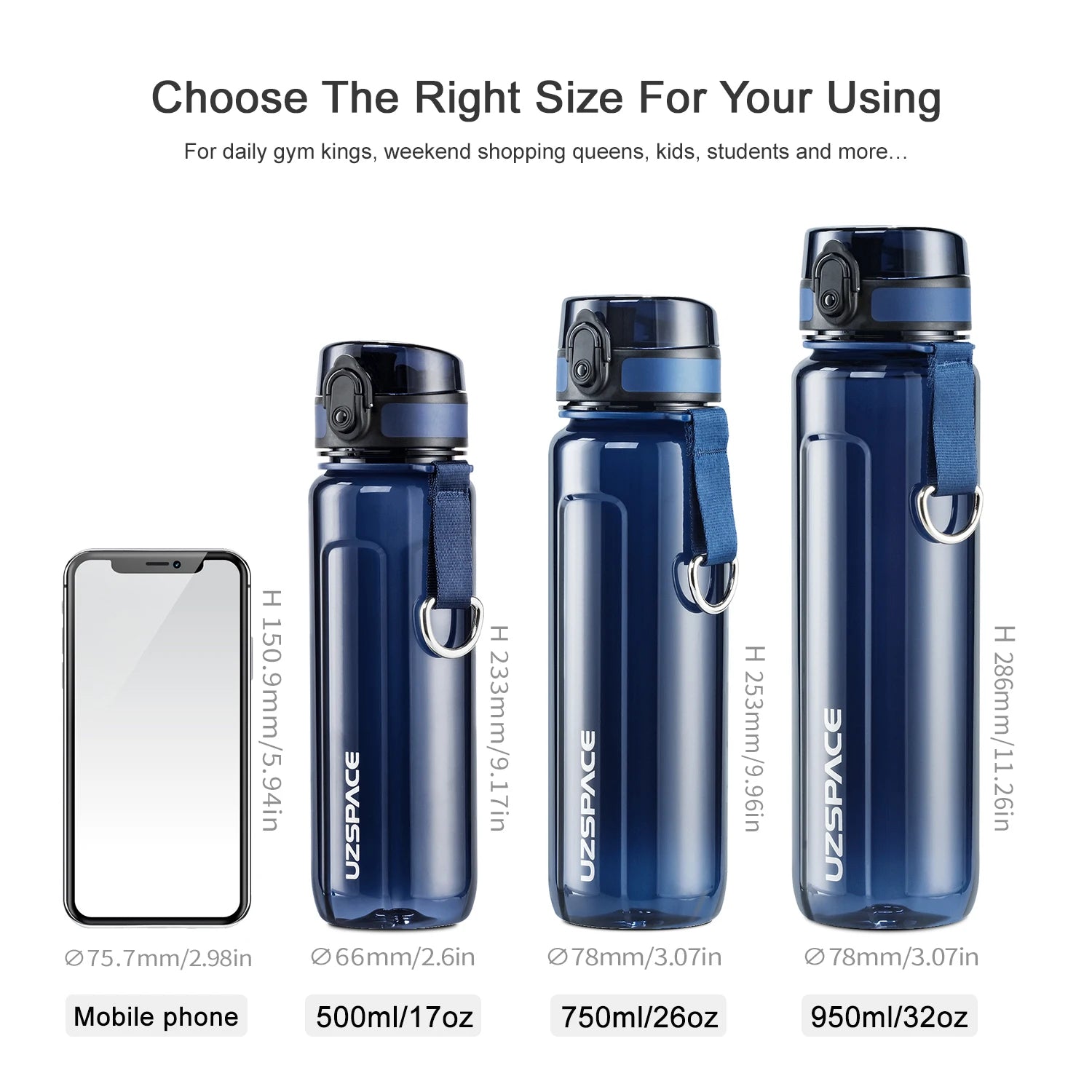 Sport Water Bottle BPA Free