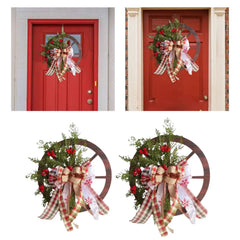 Front Door Christmas Wreath Spring Summer Props Artificial Greenery Wreaths