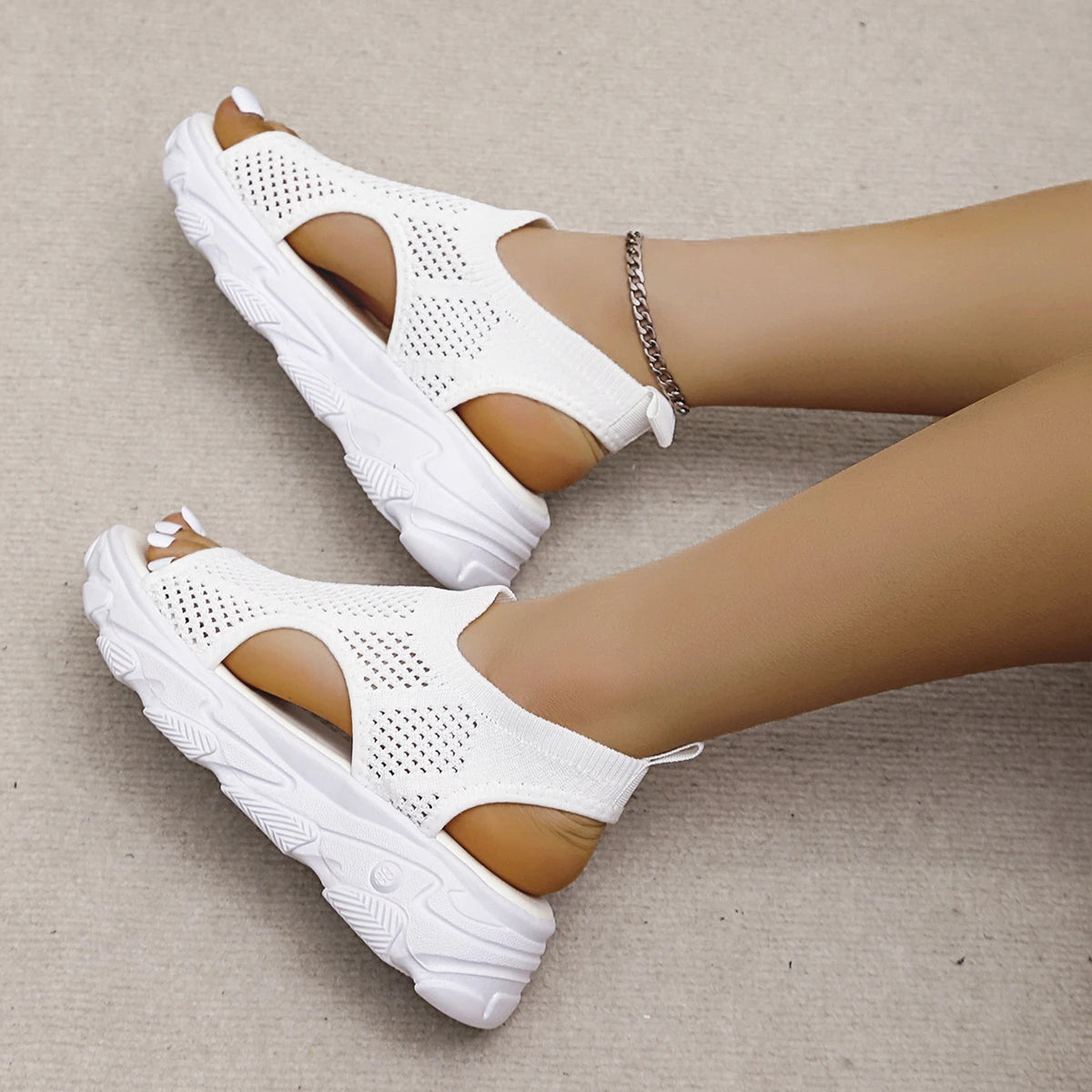 Women Sandals Women Casual Platform Shoes Thick-Soled Sandalias Open Toe Beach Shoes for Women