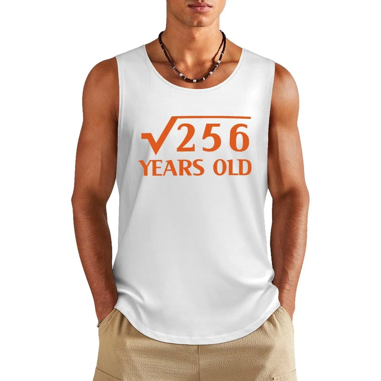 16th Happy Birthday Art 16 Years Old Square Root of 256 Tank Top t-shirt for men Man gym clothes