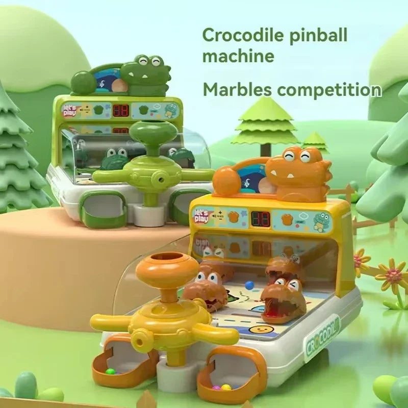 Crocodile Table Games, Pinball Shooting Machine, Score Shooting Target Child Desktop Game