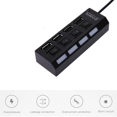 USB Splitter 4 Port Multiple Expander Docking Stations USB 2.0 Type C Hub OTG Adapter for Laptop