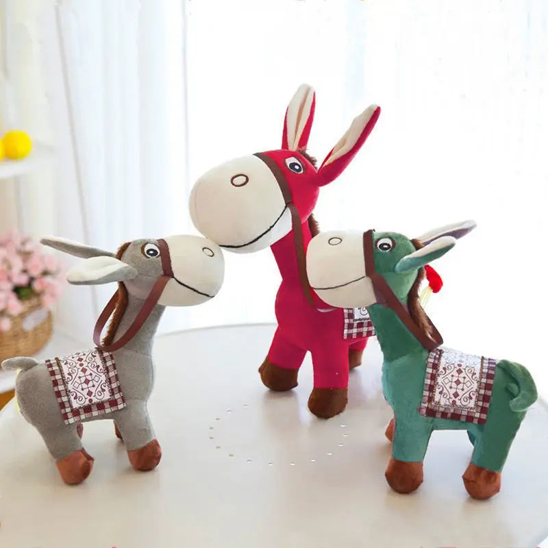 Creative Stuffed Donkey Doll Cute Animal Soft Plush Toy for Children Birthday Gift Decor Home